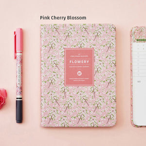 Leather Floral Weekly Planner Notebook